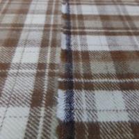 Drap de laine blanc casse a carreaux ton marron4