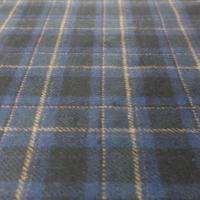tissu Drap de laine bleu a carreaux