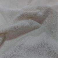 vente de tissu éponge lycra en coton épaisse blanc cassé