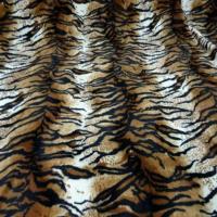 Fausse fourrure a poil ras imprime tigre