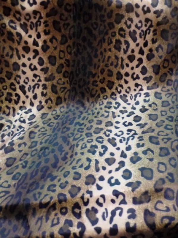 Fausse fourrure leopard marron