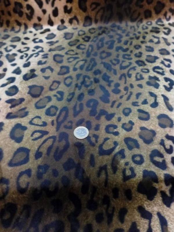 Fausse fourrure leopard marron