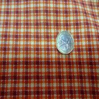 Gabardine a carreaux orange coton lycra4