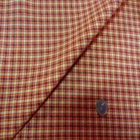 Gabardine a carreaux orange coton lycra7