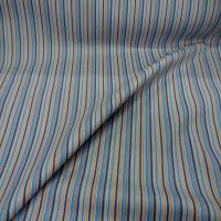 Gabardine coton lycra a rayures ton bleu en 1 35m