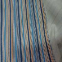 Gabardine coton lycra a rayures ton bleu en 1 35m6