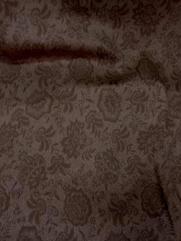 Gabardine coton lycra imprime marron en 1 45 m5