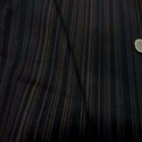 Gabardine coton lycra imprime rayures ton marron