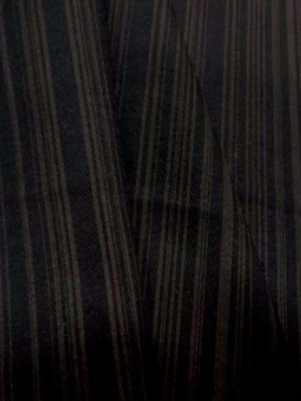 Gabardine coton lycra imprime rayures ton marron