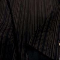 Gabardine coton lycra imprime rayures ton marron3
