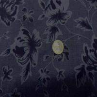 Gabardine coton lycra imprime ton sur ton prune4