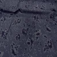 Gabardine coton lycra imprime ton sur ton prune5
