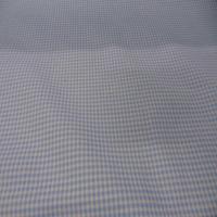 Gabardine coton lycra imprime vichy bleu blanc