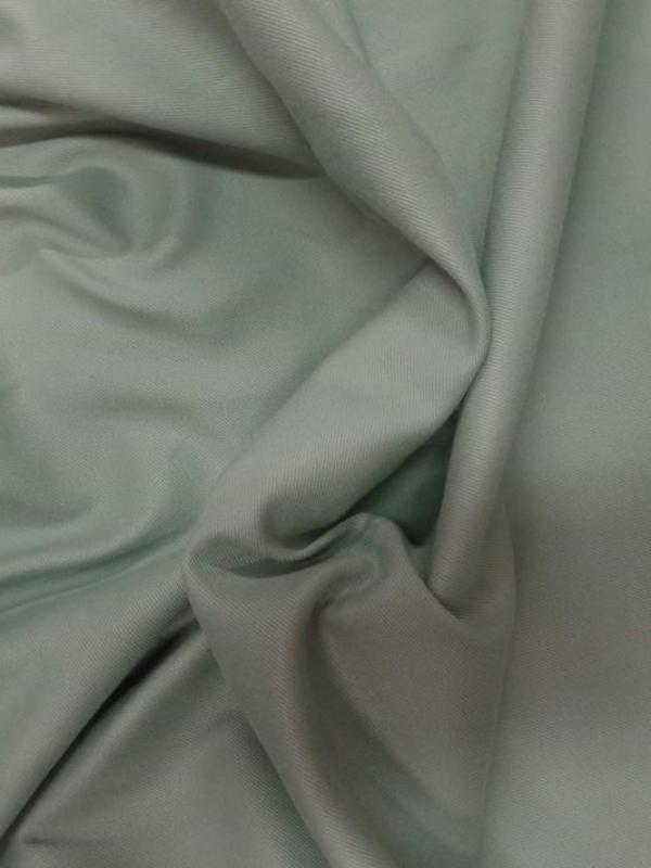 Gabardine coton lycra vert d eau