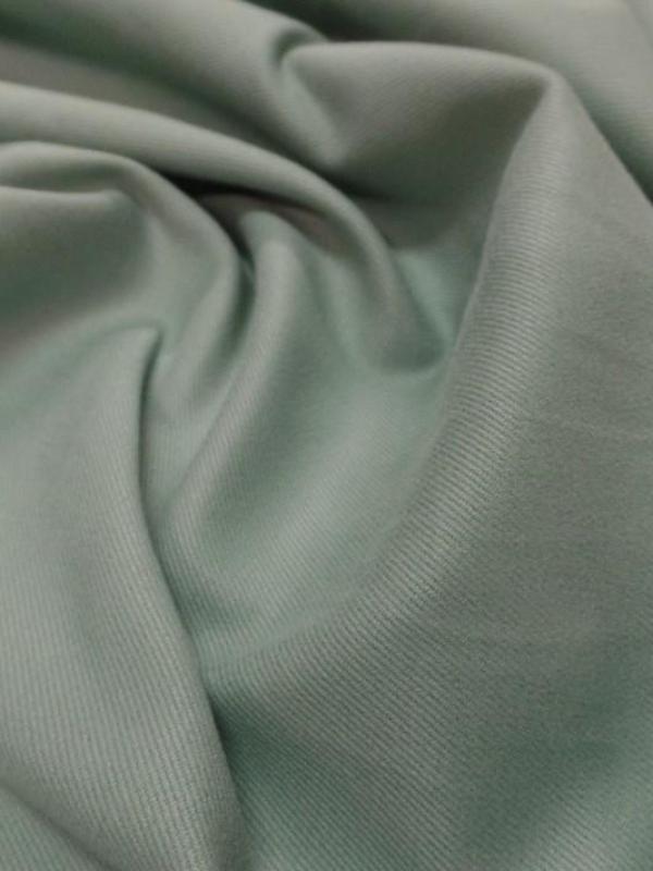 Gabardine coton lycra vert d eau