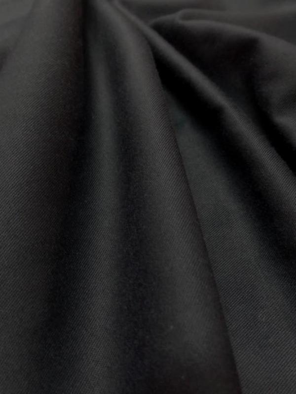 Gabardine coton noire épaisse