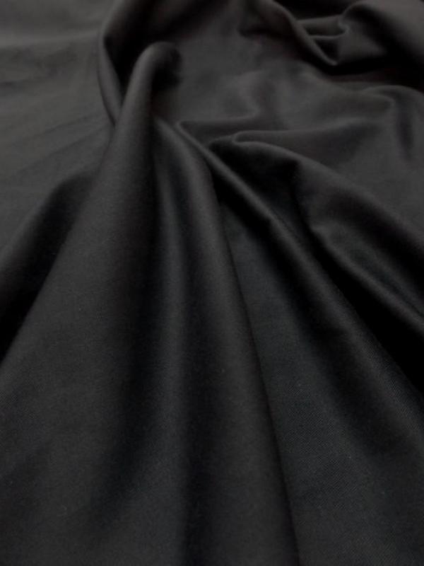 Gabardine coton noire épaisse