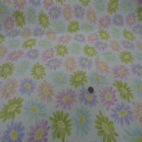 Gabardine lycra en coton blanche imprime fleurs4