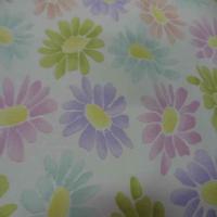 Gabardine lycra en coton blanche imprime fleurs8
