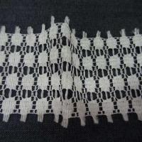 Galon de dentelle blanche aspect macrame en 4 5 cm0