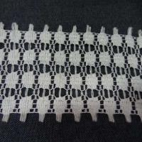 Galon de dentelle blanche aspect macrame en 4 5 cm00