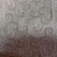 Galon de dentelle brode beige en 22 cm