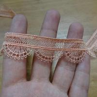 Galon de dentelle fine ton saumon pas cher