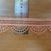 vente de Galon de dentelle fine ton saumon