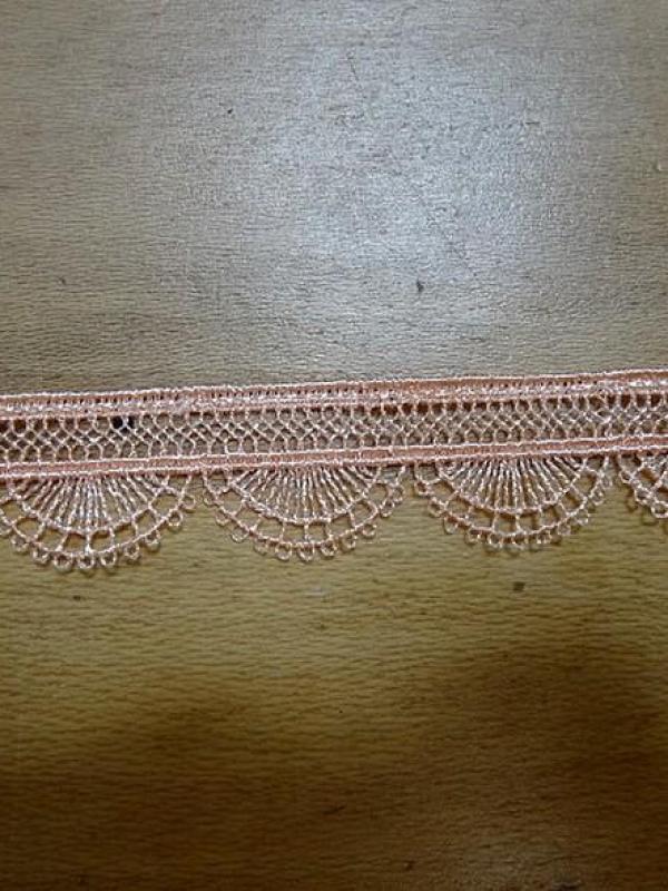 Galon de dentelle fine ton saumon en ligne