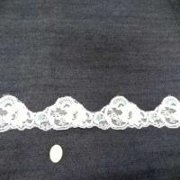 Galon de dentelle lycra perle en 6cm2