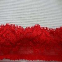 Galon de dentelle lycra rouge en 2 5 cm2