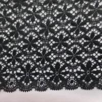 Galon de dentelle non extensible noire en 26cm