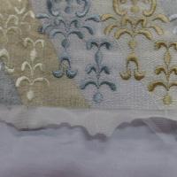 Galon de dentelle ton doré et gris métal en 16cm en ligne