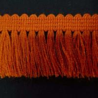 Galon de frange orange en 4 cm