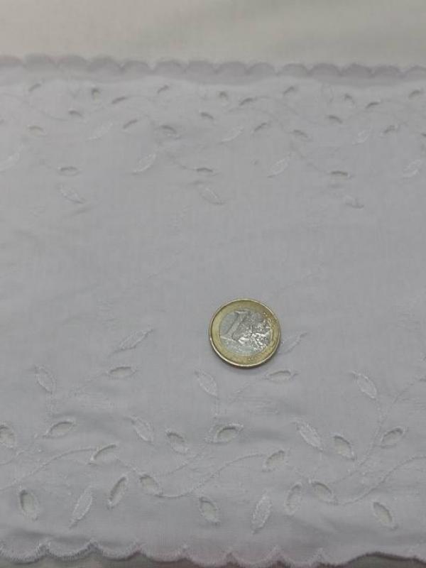 Galon de jersey coton broderies anglaise en 13 cm