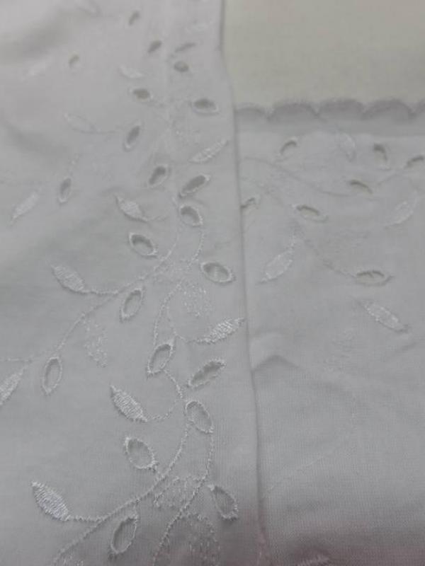 Galon de jersey coton broderies anglaise en 13 cm