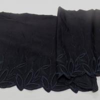Galon de jersey polyester brode noir en 19cm