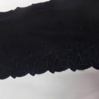 vente de galon de jersey polyester brodé noir en 19cm pas cher