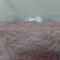 Galon de jersey polyester brode rose clair en 15cm06