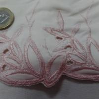 Galon de jersey polyester brode rose clair en 15cm9