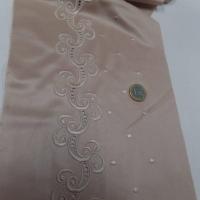 galon de jersey polyester brodé ton beige doré en ligne
