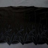 Galon de jersey polyester noir faconne dentelle0