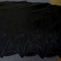 Galon de jersey polyester noir faconne dentelle5