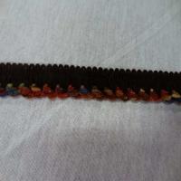 Galon de lainage marron multicolore en 1 5 cm de large6