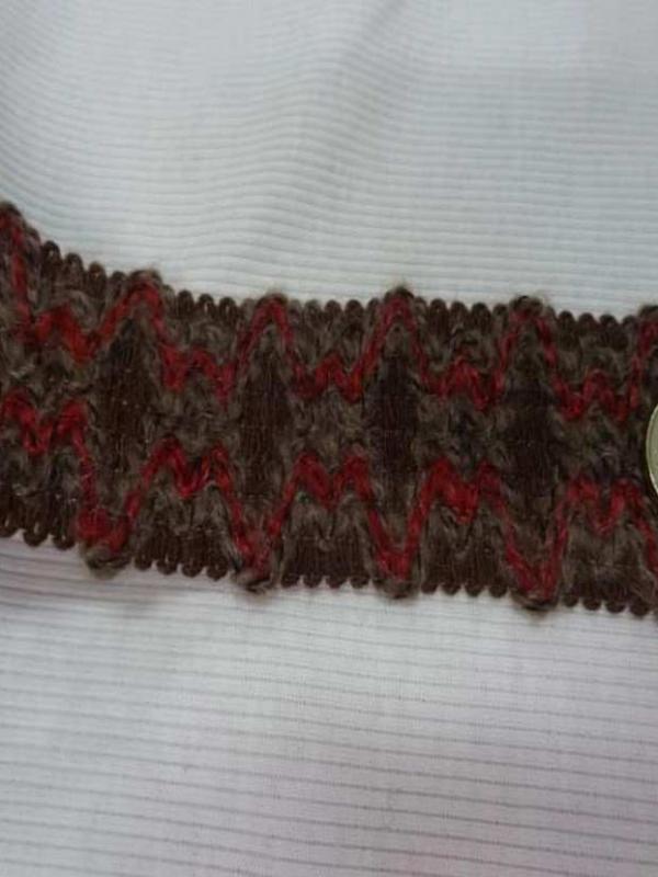 Galon de laine ton marron en 4 5 cm