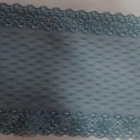Galon de resille brode gris bleu acier en 12 cm