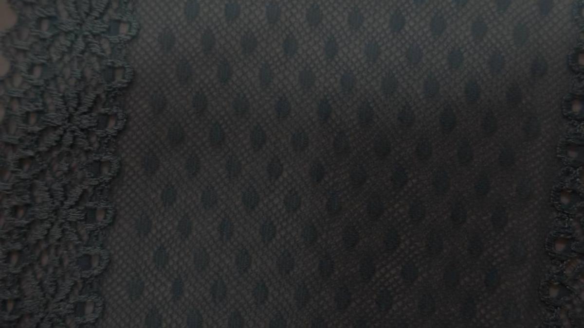 Galon de resille brode gris bleu acier en 12 cm