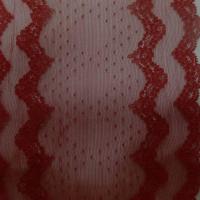 Galon de resille brode rouge bordeaux