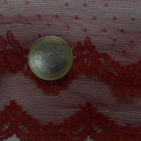 Galon de resille brode rouge bordeaux