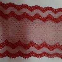 Galon de resille brode rouge bordeaux